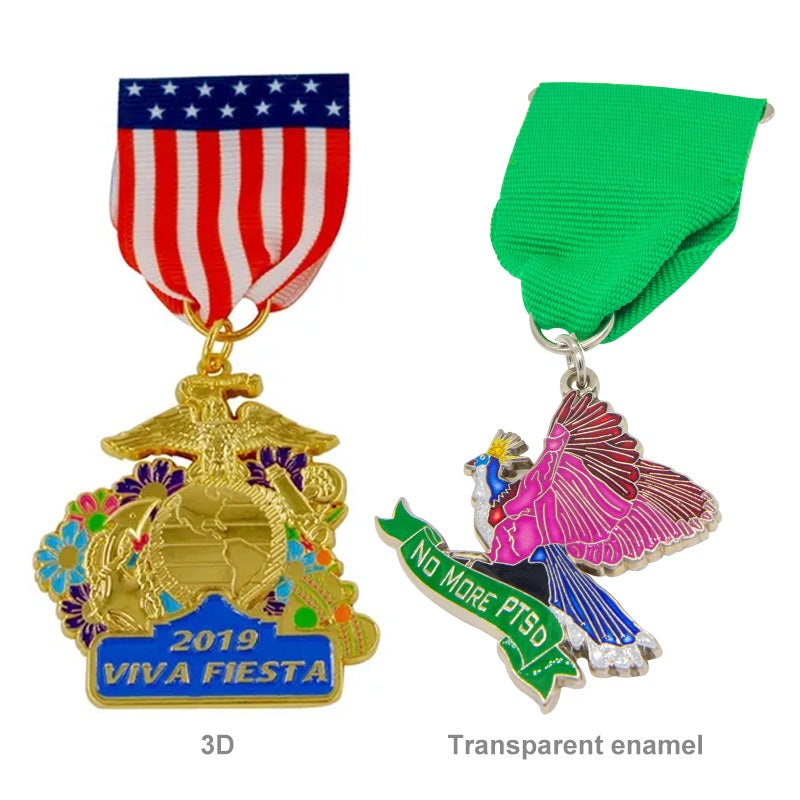 Custom Fiesta Medals San Antonio Tx with 3D effects or transparent enamel