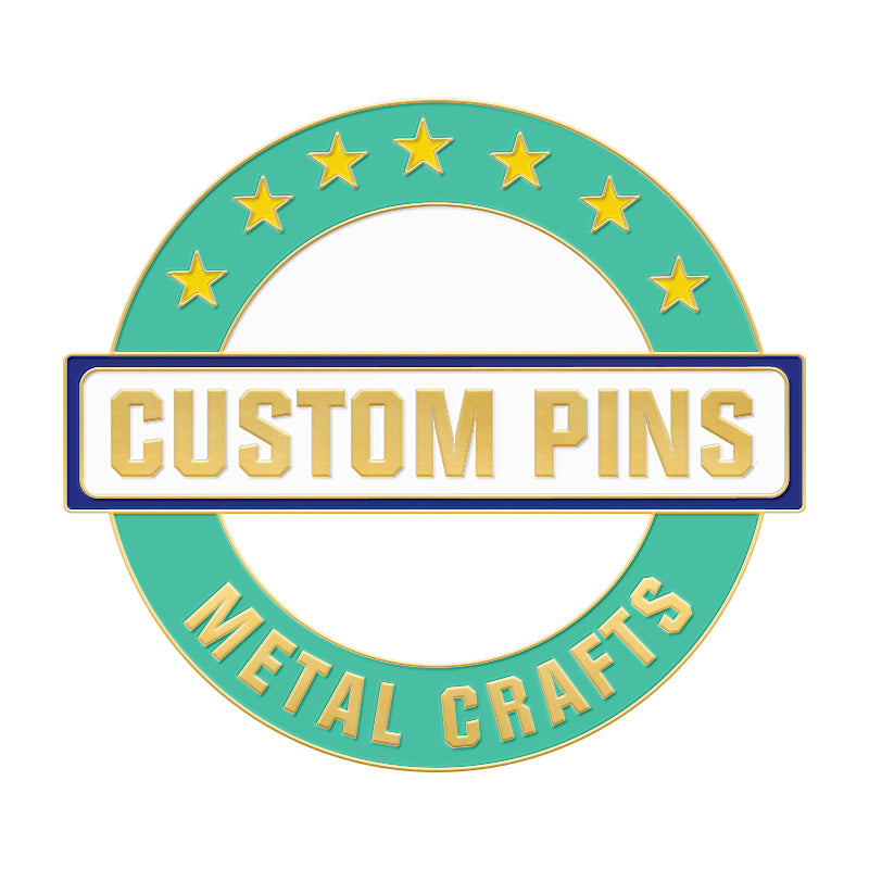 custom hard enamel pin with polished flat surface and smooth metal finish