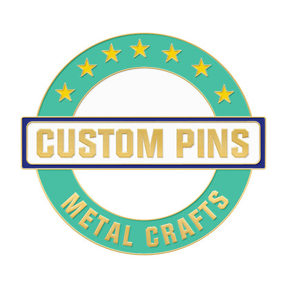 custom hard enamel pin with polished flat surface and smooth metal finish