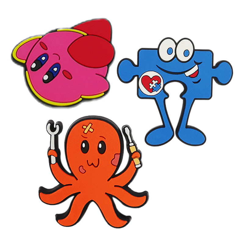 Custom PVC pin in cute style; soft rubber; bright colors; custom PVC pins