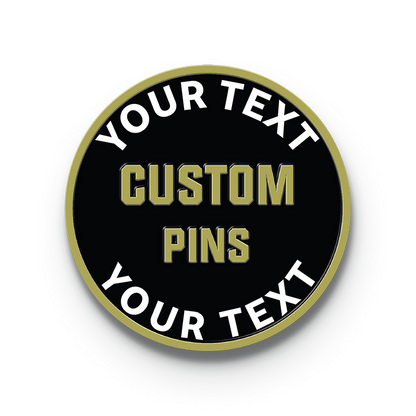 gold plating custom round logo pins