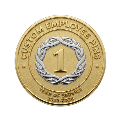 Employee Pins with Custom Milestone Texts
