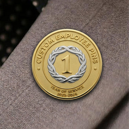 Employee Pins with Custom Milestone Texts