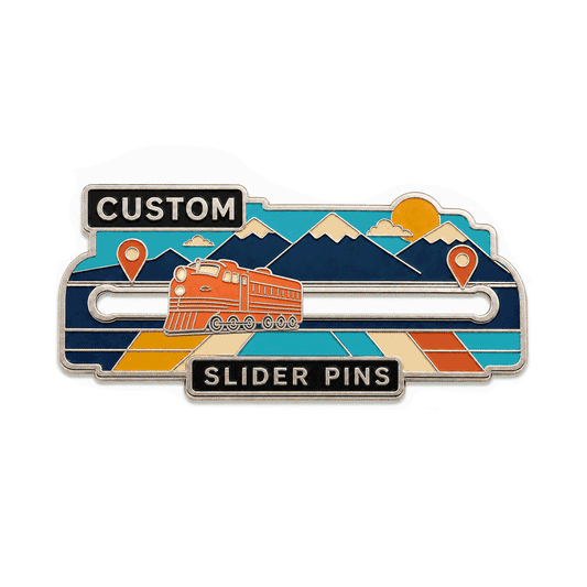 Animated custom slider pin demonstrating a train moving along its track