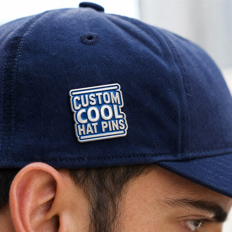 Cool hat pins styled on apparel for streetwear, clubs, teams, events, and custom fashion pin collections