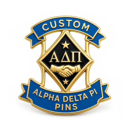 Alpha Delta Pi Pins shown as a custom enamel pin on a clean white background