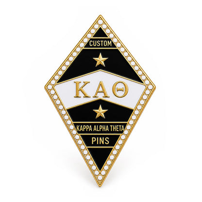 Kappa Alpha Theta Pins shown as a custom enamel pin on a clean white background