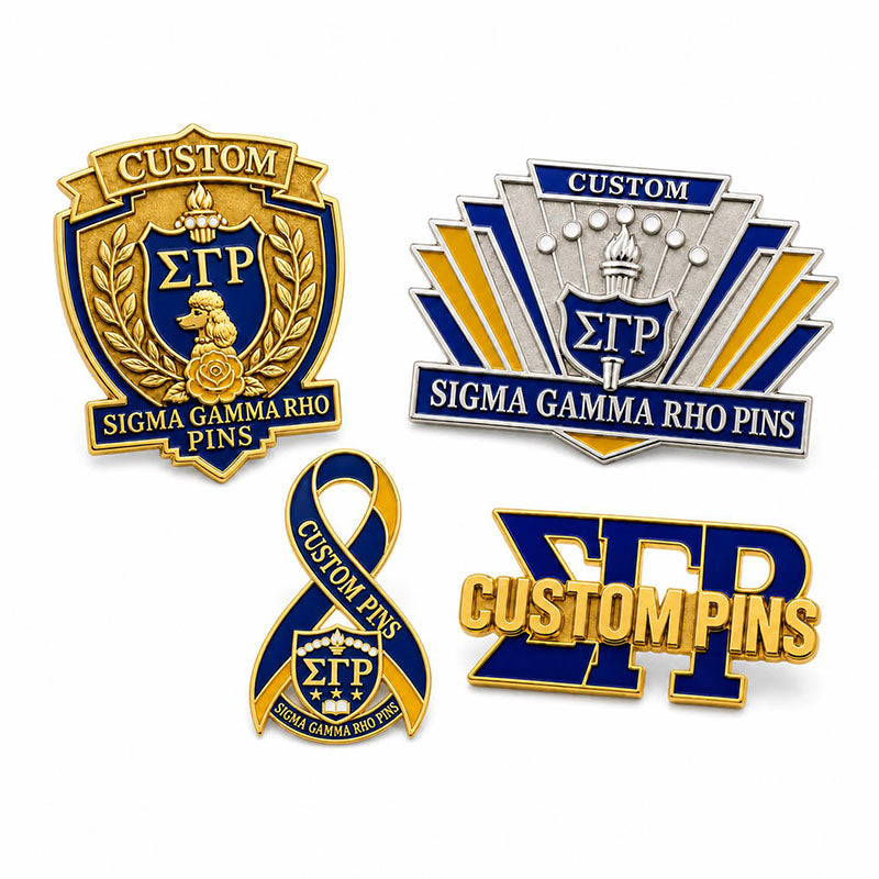 Sigma Gamma Rho Pins Combination custom pin product image on a clean white background