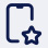 Mobile Bookmark Icon Featuring Dark Blue Line Art Smartphone Silhouette with Superimposed Star for Mobile-Optimized Access and Convenient Browsing