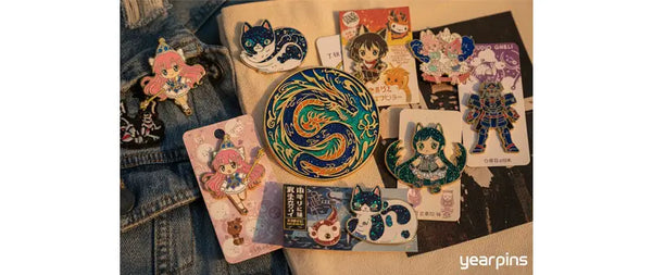 Soft enamel pins custom with raised metal lines, collectible anime enamel pins, glitter enamel pins for creators and Etsy shops