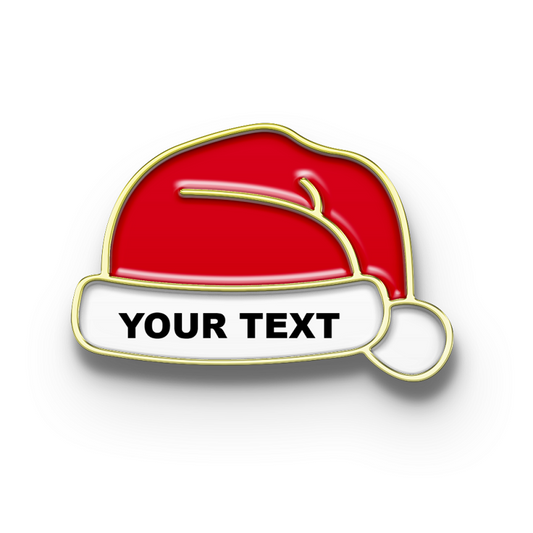 Custom Christmas Hat Pin with Your Text