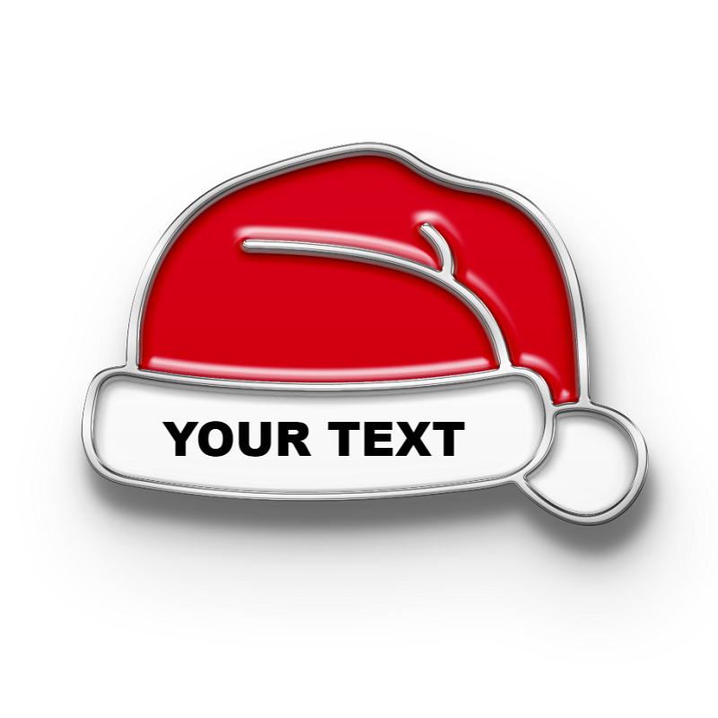 Custom Christmas Hat Pin with Your Text