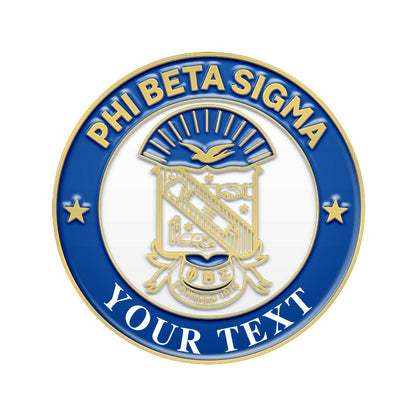 Gold Fraternity Pin with Custom Text; Phi Beta Sigma