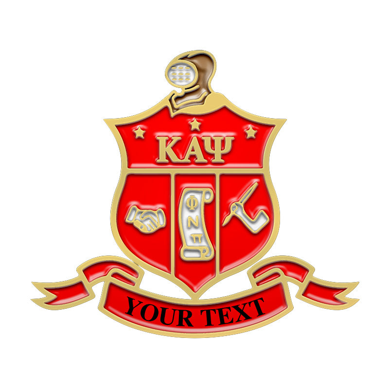 Gold Fraternity Pin with Custom Text; Kappa Alpha Psi