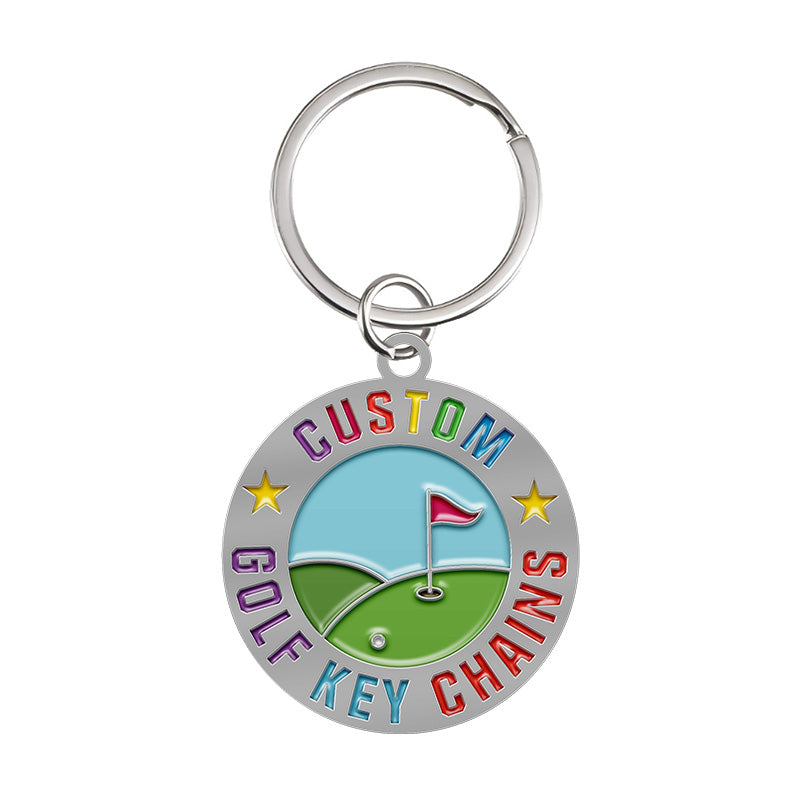 A durable, golf-themed keychain, perfect for keeping your keys organized.​