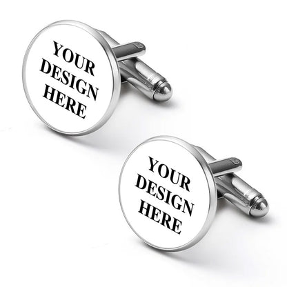 These classic cufflinks for men are designed for personalization, making them a perfect gift for weddings, teams, or clients when customized with a unique logo.