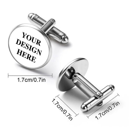 Sophisticated cufflinks for men, perfect for engraving with a company logo for a polished professional look.