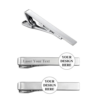 Custom round logo tie clips