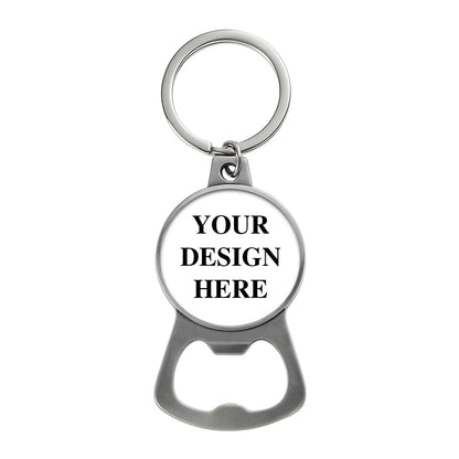 silver bottle cap opener keychain for promotional use or gifting