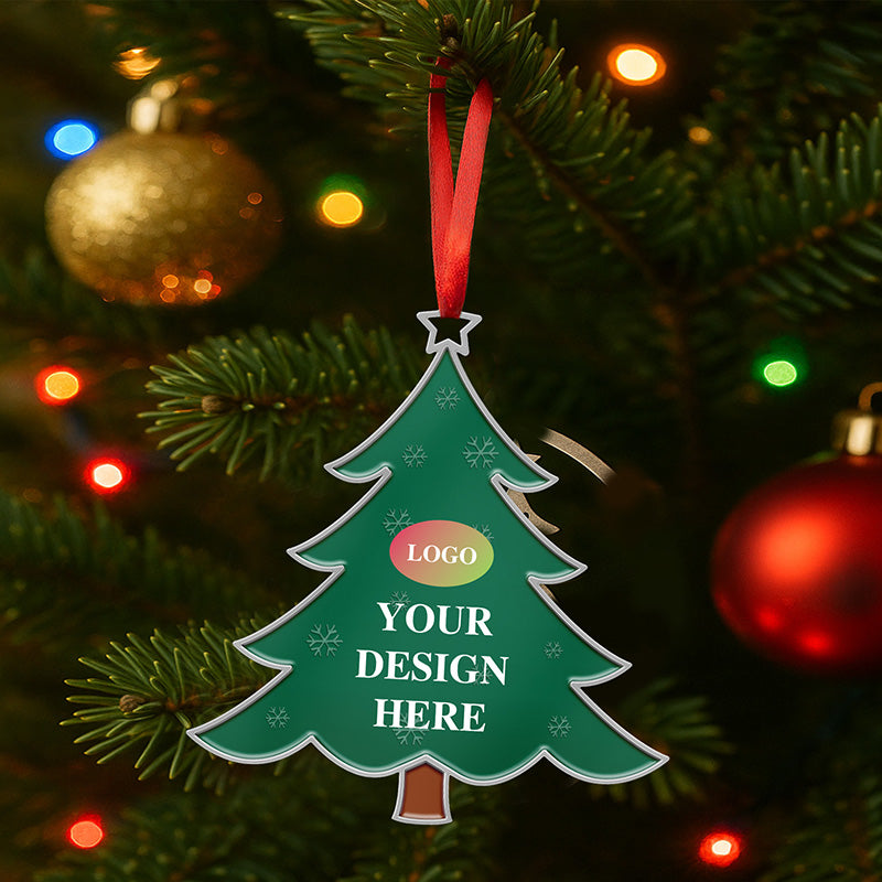 Christmas Tree Ornaments Personalized, Christmas Tree Ornaments, Tree Shaped, Metal, Display