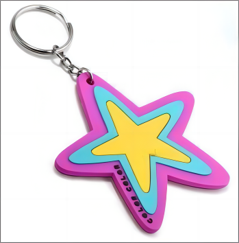 Custom 3D rubber silicone Keychains PVC tag