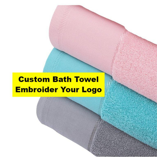 Custom Bath Towel Embroider Your Logo