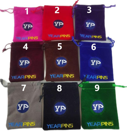 Velvet Bag-Pouch with your logo embroidered