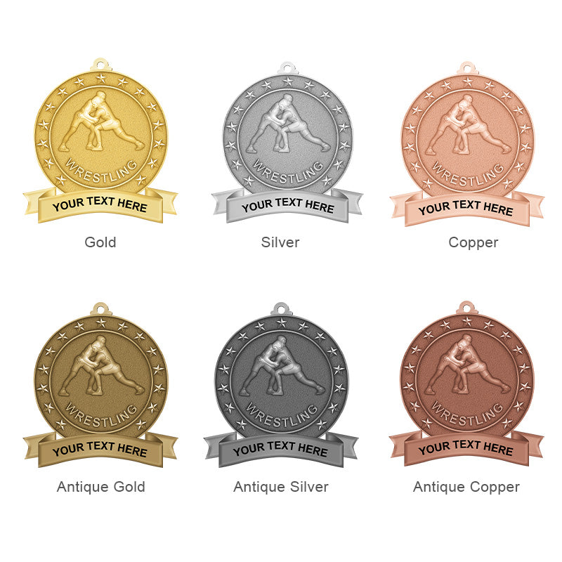 Wrestling Medals Collection - 5 pointed stars