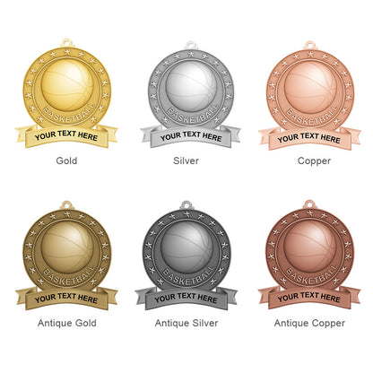 3D basketball medallions