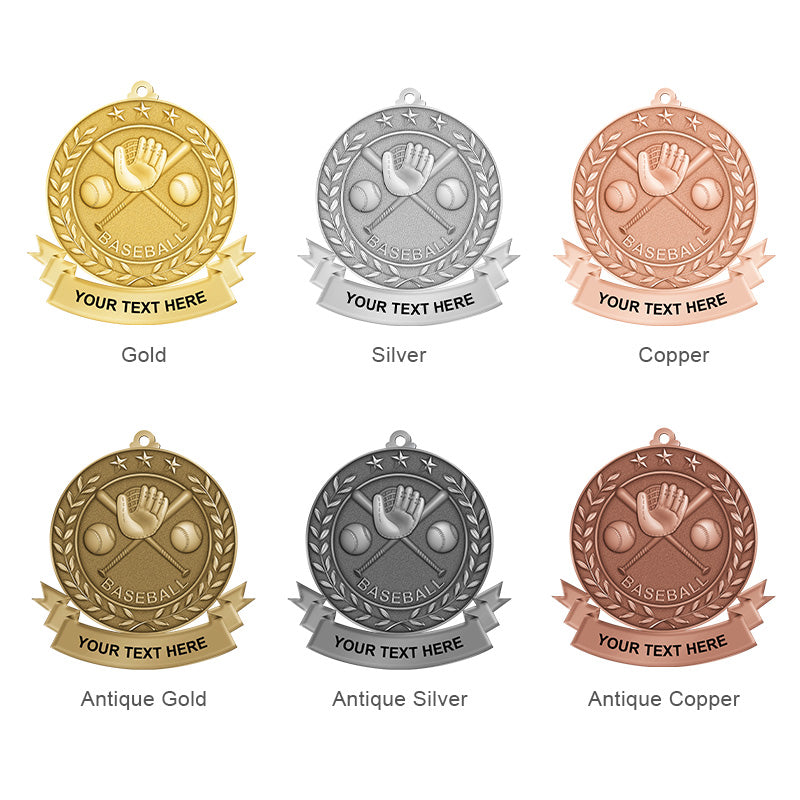 3D baseball medals