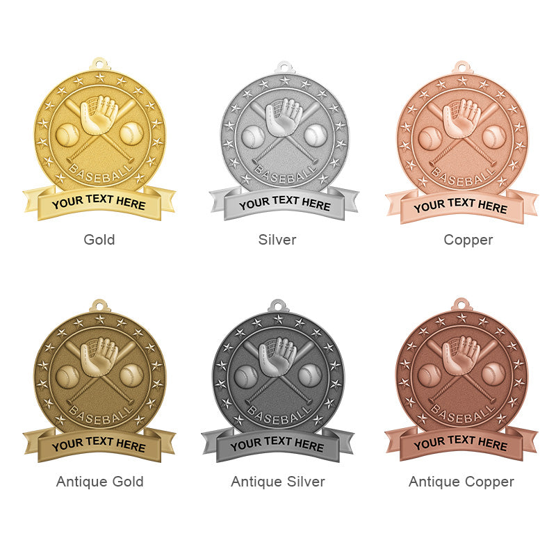 3D baseball medal