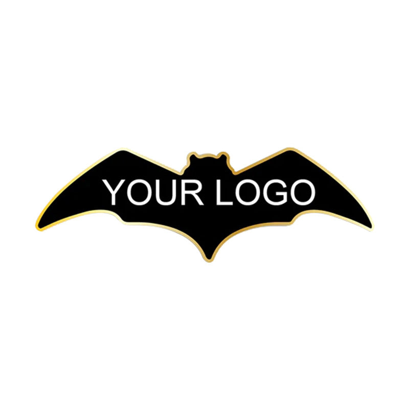 Gold Bat Pins with Custom Logo