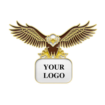 Gold Plating Eagle Pin with Custom Logo