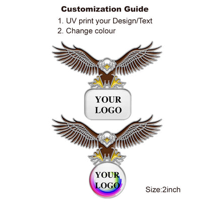 Silver Eagle Pin with Custom Logo