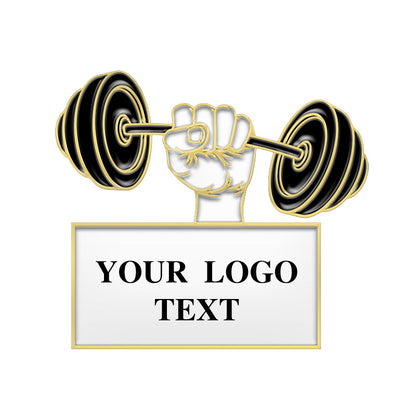 custom logo pins for gym club