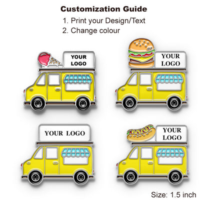 Design your custom ice cream truck enamel pin! Add your logo & text