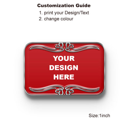 Silver Greeting Card Pin with Custom Logo