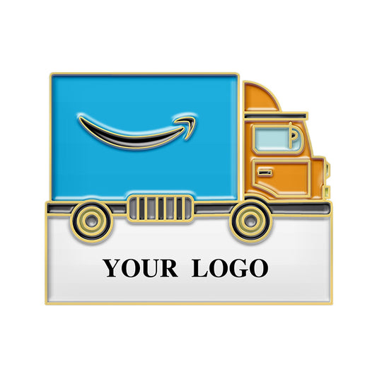 Gold Peccy Pins with Custom Logo - Amazon Truck