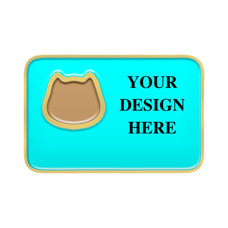 Gold Pet Card Pin with Custom Logo