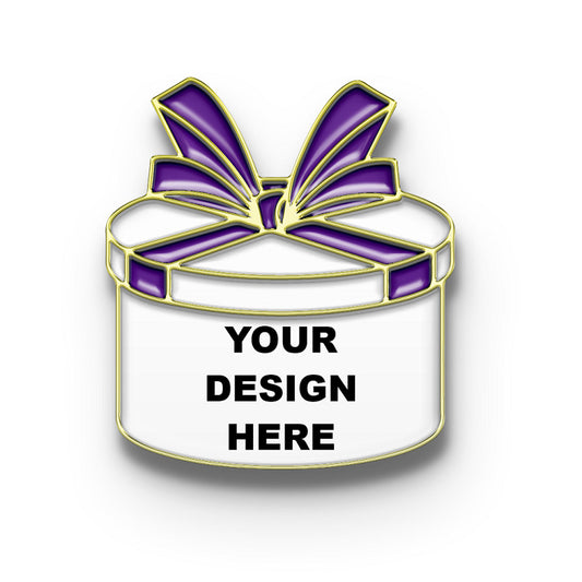 Gold Thanksgiving Pins with Custom Logo - Gift Box