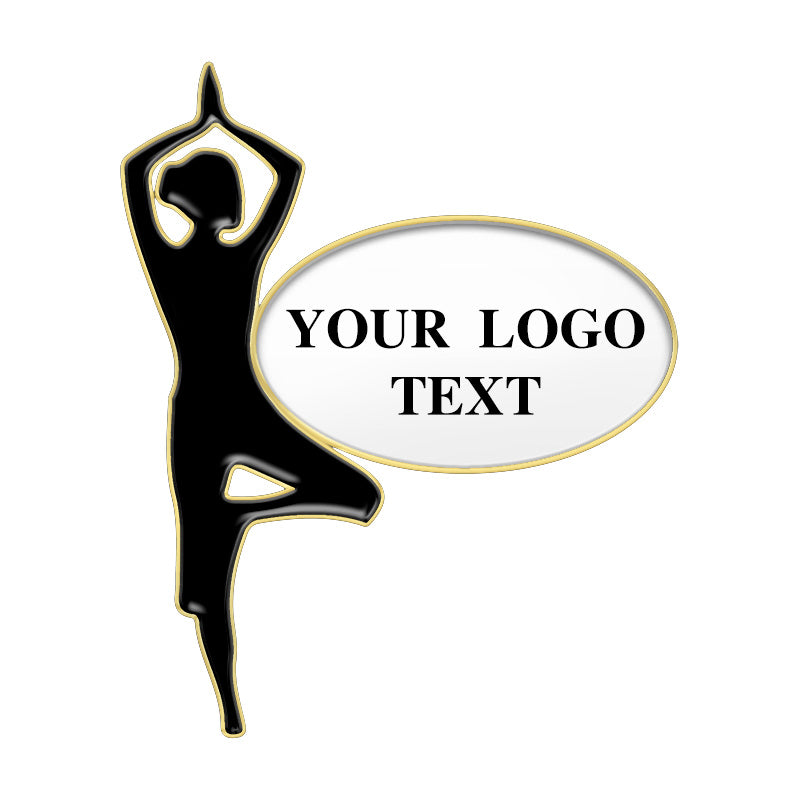 Custom yoga studio pin for gym club