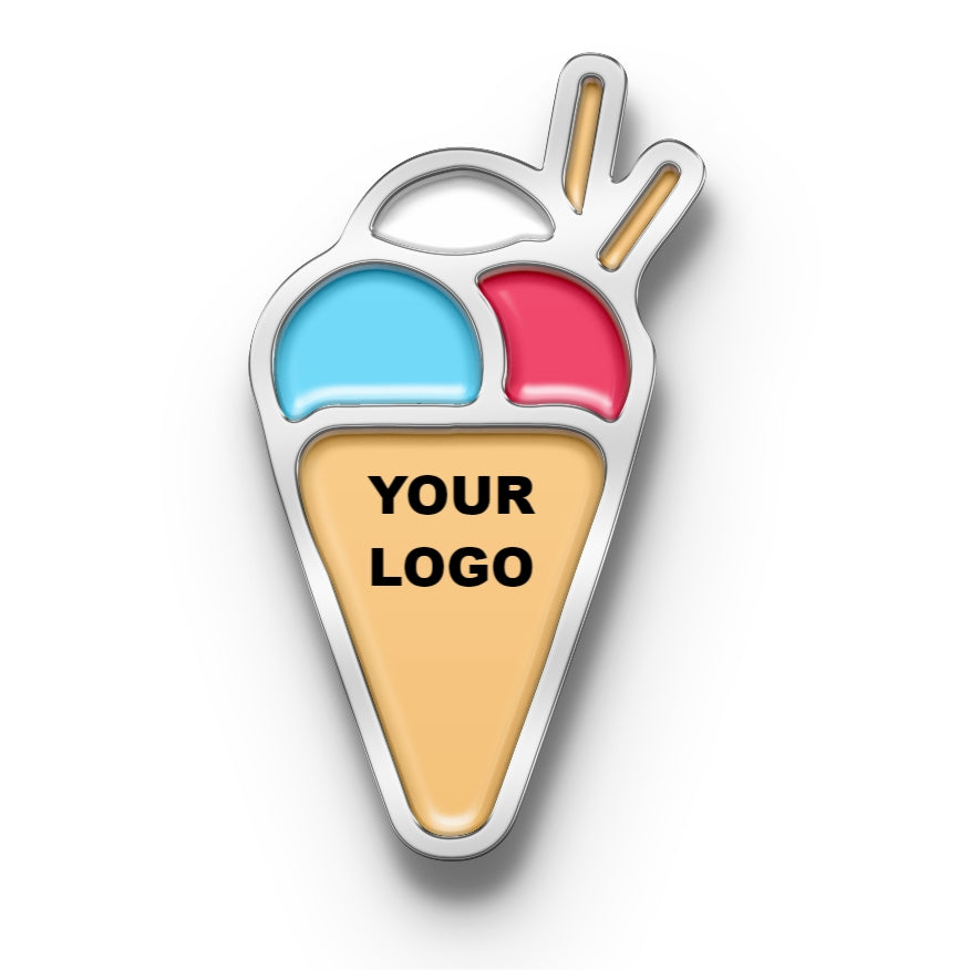 ice cream pin silver