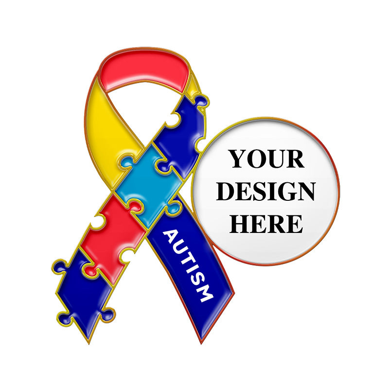 Custom Autism Awareness Pins with Gold Plating