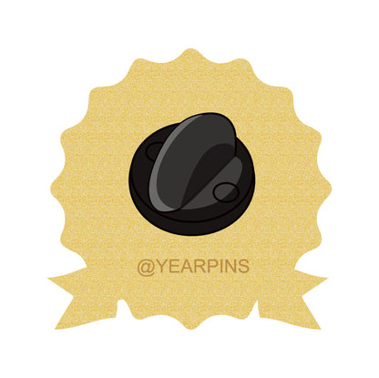 Volunteer Enamel Pin with Custom Round Logo - Back side