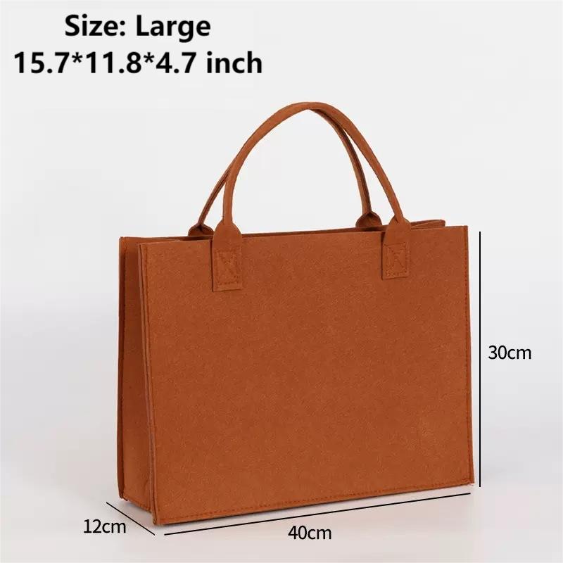 Custom large_size_felt_tote_bag_with_logo