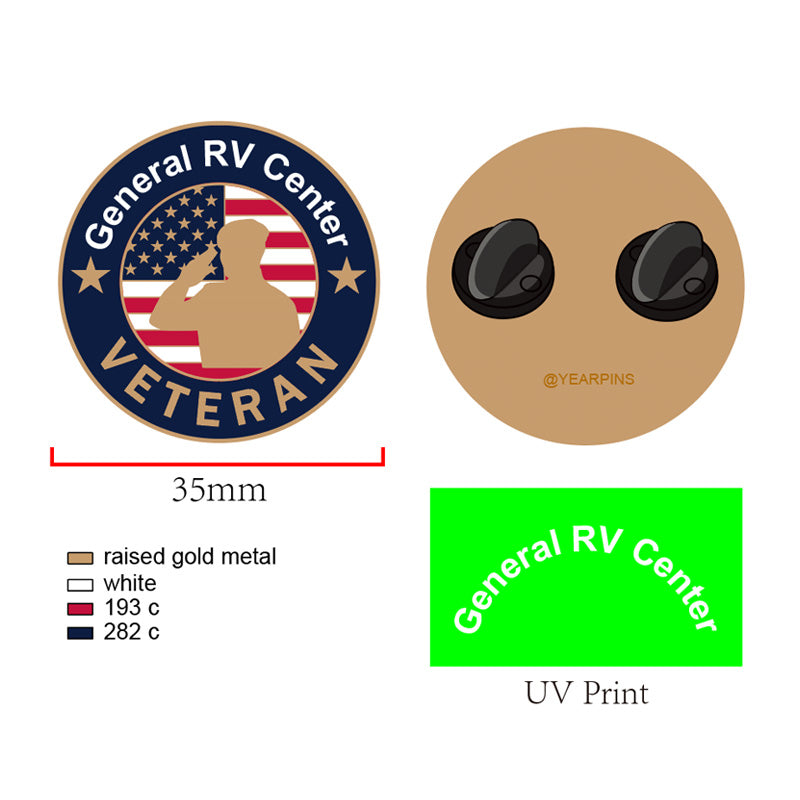 Step 2: Fill out the order form to finalize your Veteran Pin design request