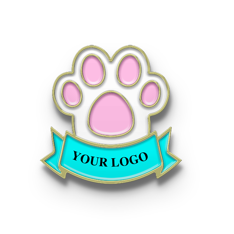 Custom Cute Cat Paw Pins with Your Logo