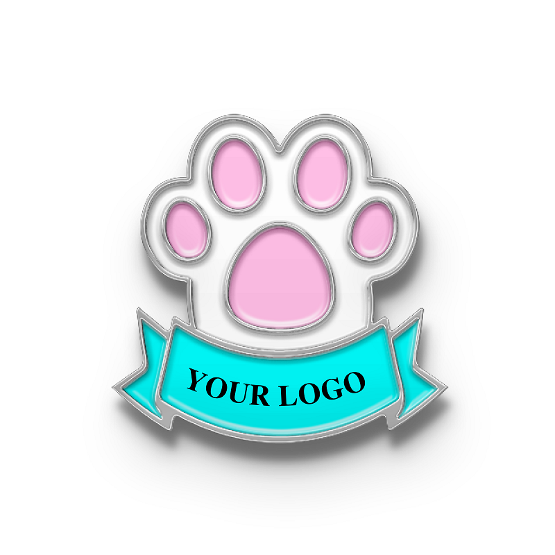 Custom Cute Cat Paw Pins with Your Logo