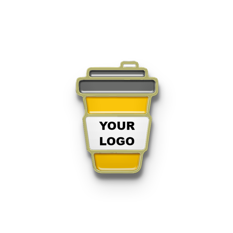 Custom Coffee Mug Pins with Your Logo