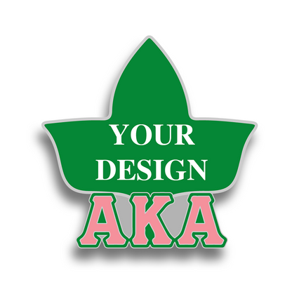 Custom alpha kappa alpha sorority pin